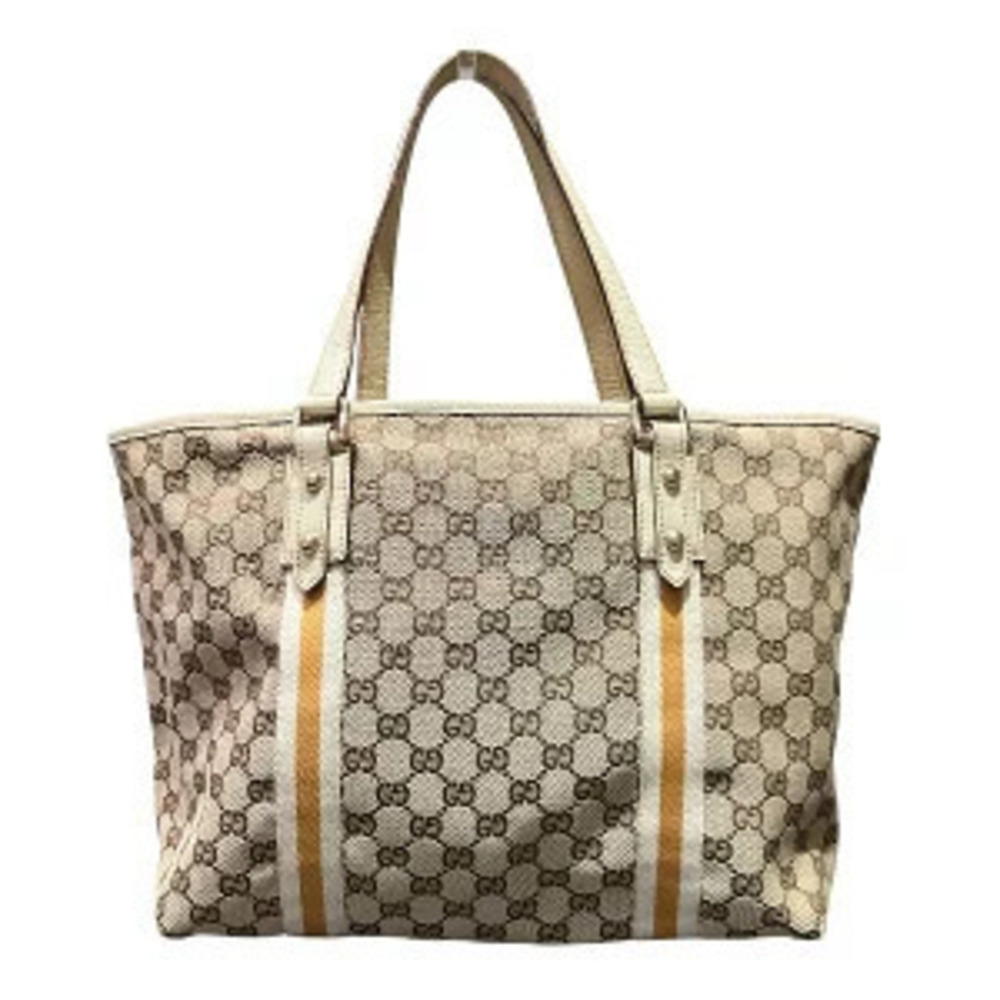 Gucci Canvas GG Attached Charm Tote Bag
